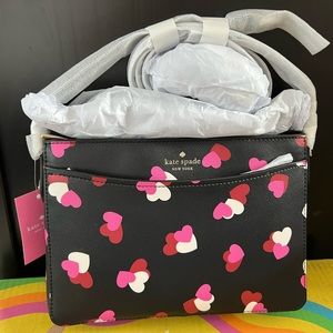 Kate Spade Rory Crossbody Purse Flutter Hearts